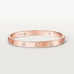 CARTIER LOVE BRACELET 4 DIAMONDS ROSE GOLD